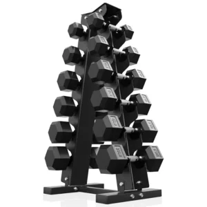 Rubber Encased Hex Dumbbell Set