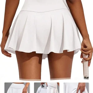 Women's Athletic Sports Skirt w/ Inner Shorts & Pockets